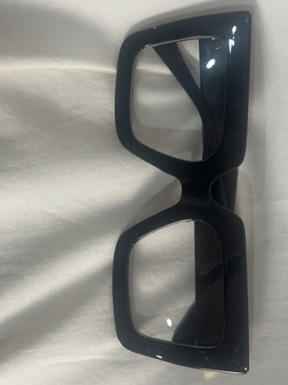Bold Black Oversized Square Women’s Glasses - Unbranded - Picture 4 of 5